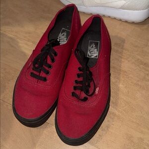 Vans Maroon Burgundy Deep Red Classic Lo Pro Shoe Canvas Sneakers Mens
